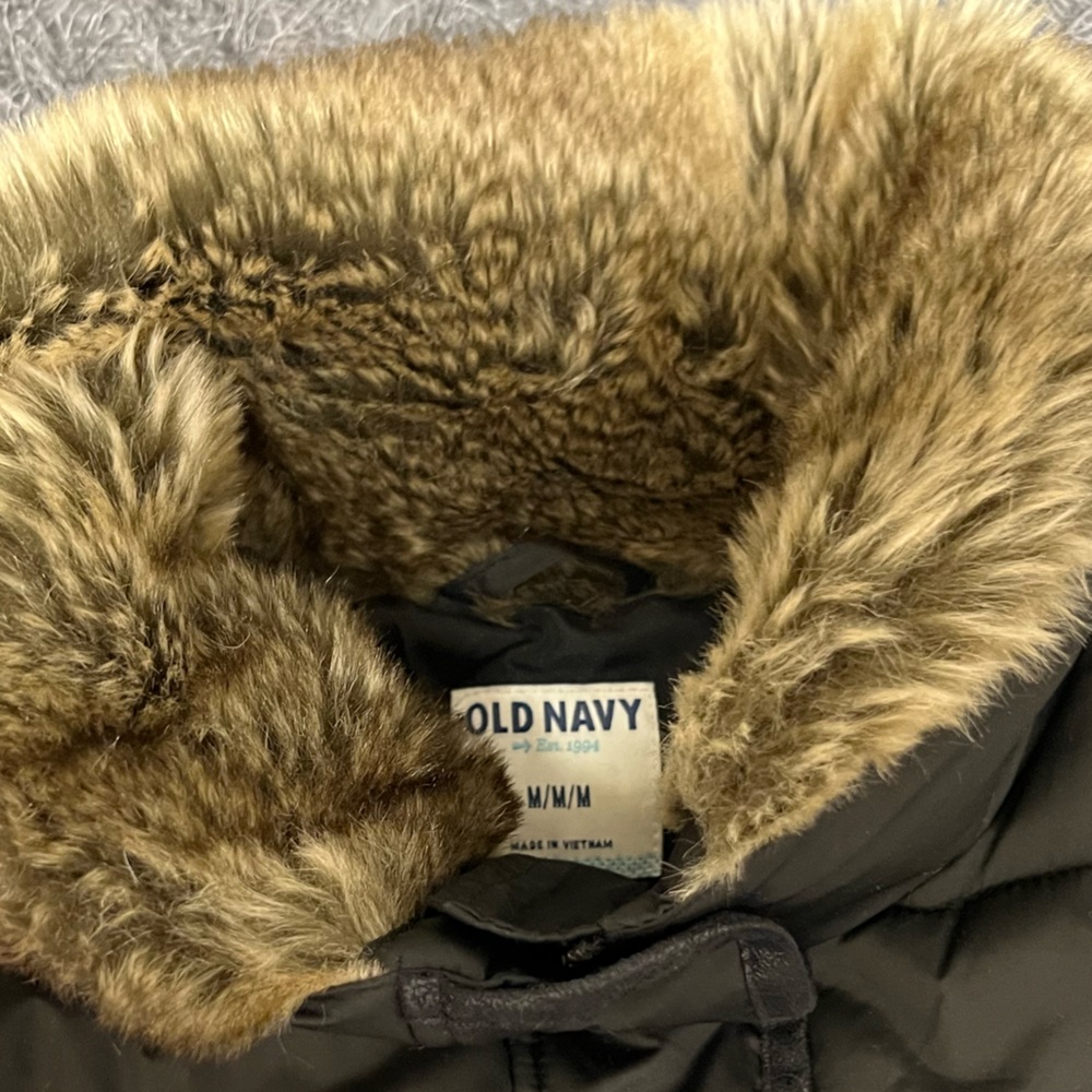 Y2K Black and Faux Fur Puffer Coat - Picture 10 of 15